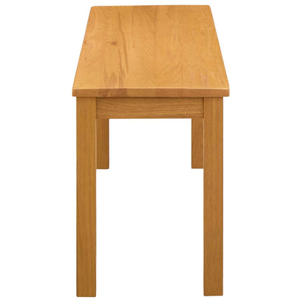 Spisebænk 95 x 32 x 45 cm Massivt Eg Træ Naturfarvet