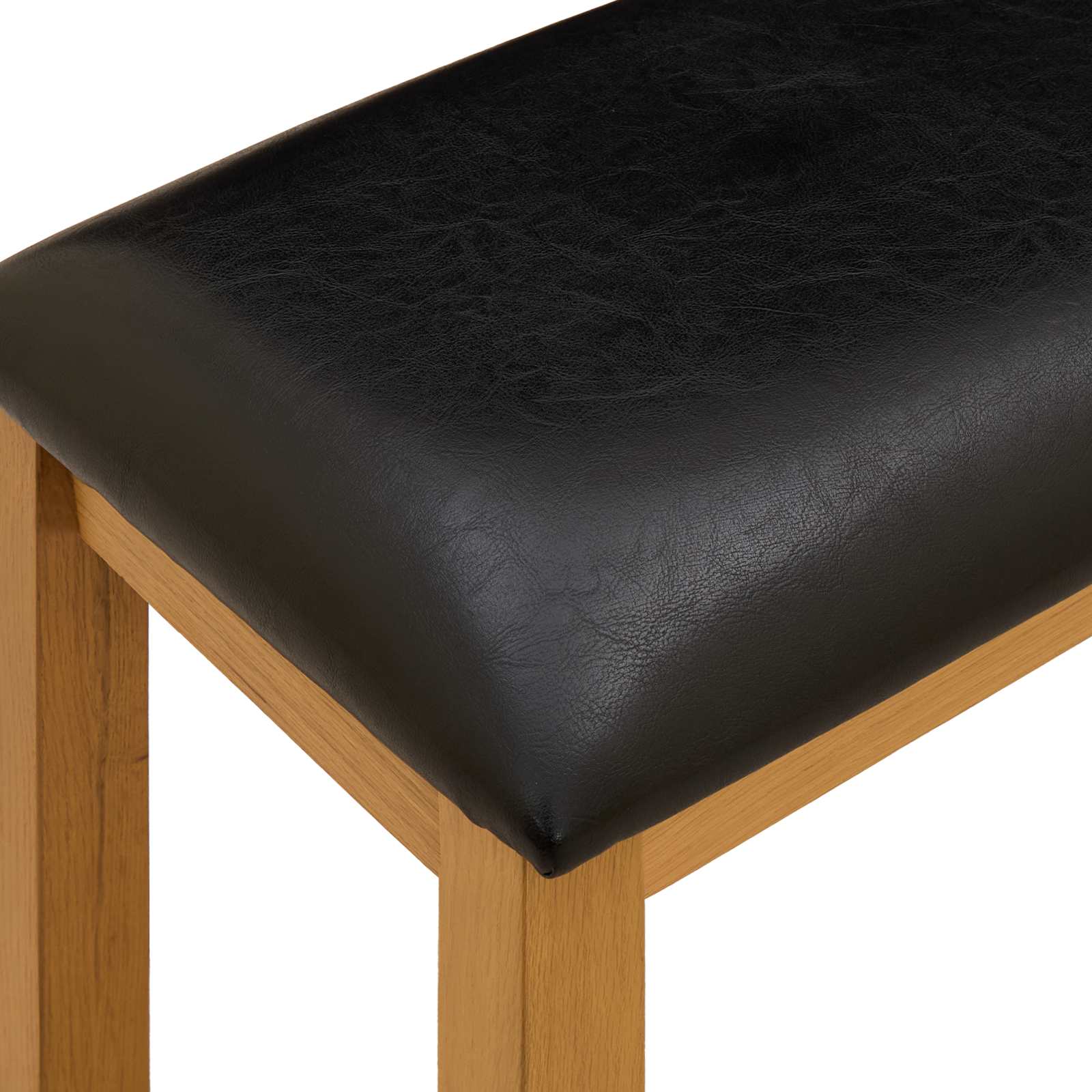 Spisebænk 95 x 32 x 45 cm Massivt Eg Træ Sort