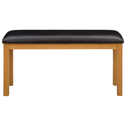 Spisebænk 95 x 32 x 45 cm Massivt Eg Træ Sort