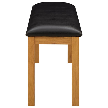 Spisebænk 95 x 32 x 45 cm Massivt Eg Træ Sort