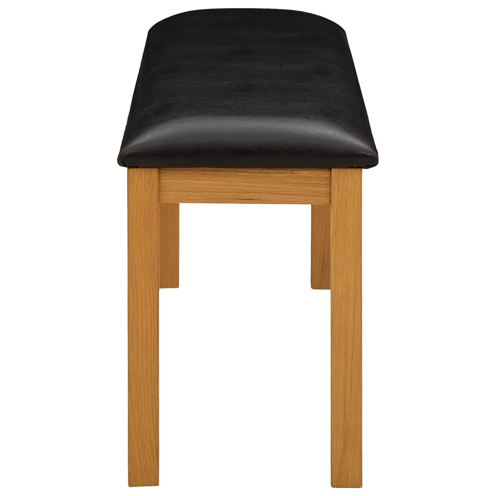 Spisebænk 95 x 32 x 45 cm Massivt Eg Træ Sort