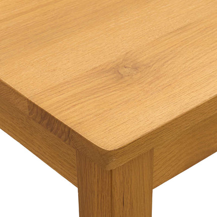 Spisebord 110 x 75 x 75 cm Massivt Eg Træ Naturfarvet