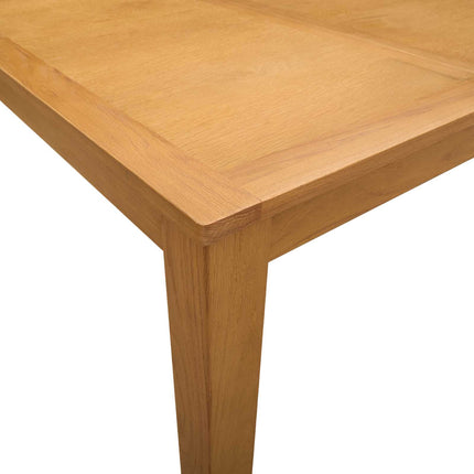 Spisebord 90 x 90 x 75 cm Massivt Eg Træ Naturfarvet Firkantet