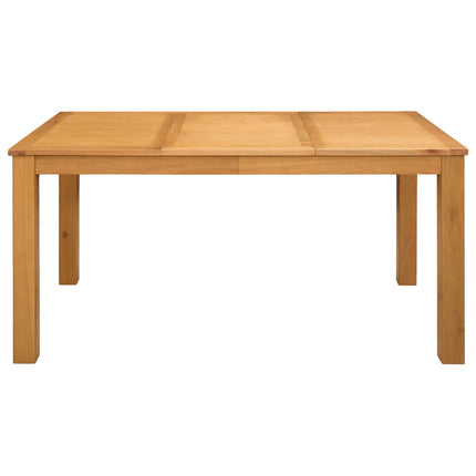 Spisebord 150 x 85 x 75 cm Massivt Eg Træ Naturfarvet