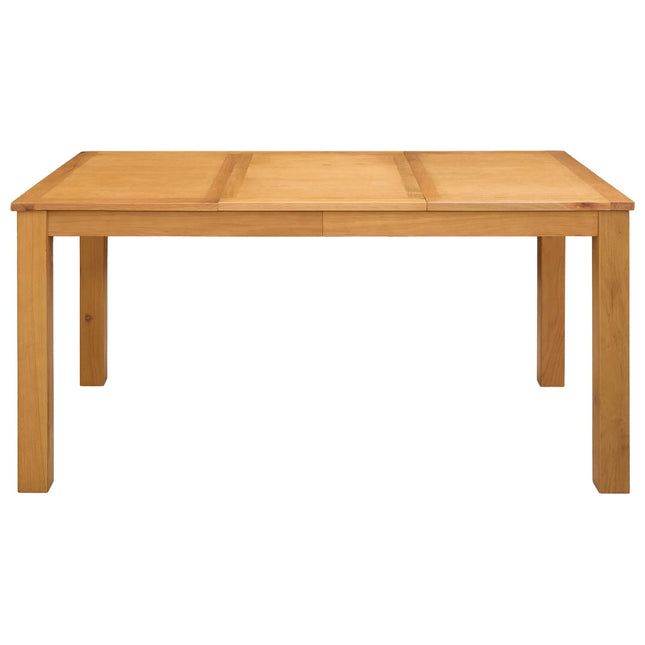 Spisebord 150 x 85 x 75 cm Massivt Eg Træ Naturfarvet