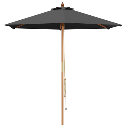 Udendørs spisebordssæt med parasol 8 stk.