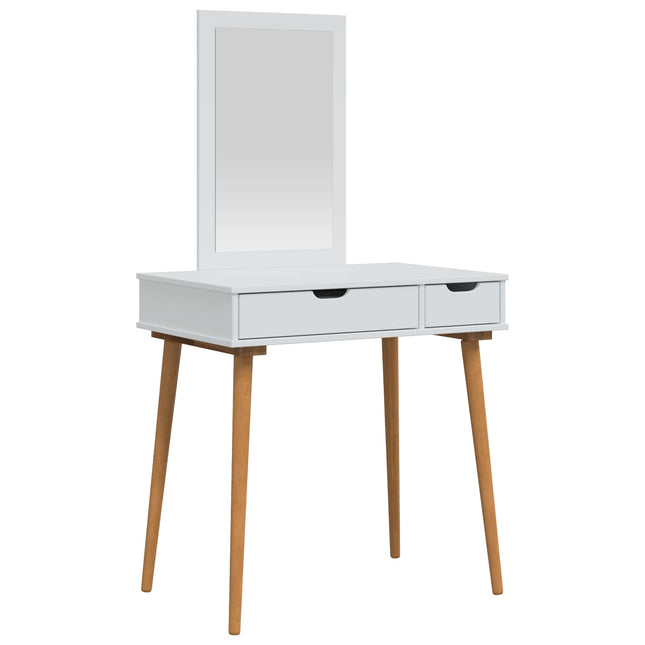 Makeupbord Sæt FAUSKE 2 stk. Hvid 76 x 50 x 143 cm
