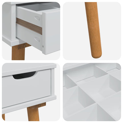 Makeupbord Sæt FAUSKE 2 pcs Hvid 100 x 50 x 103,5 cm