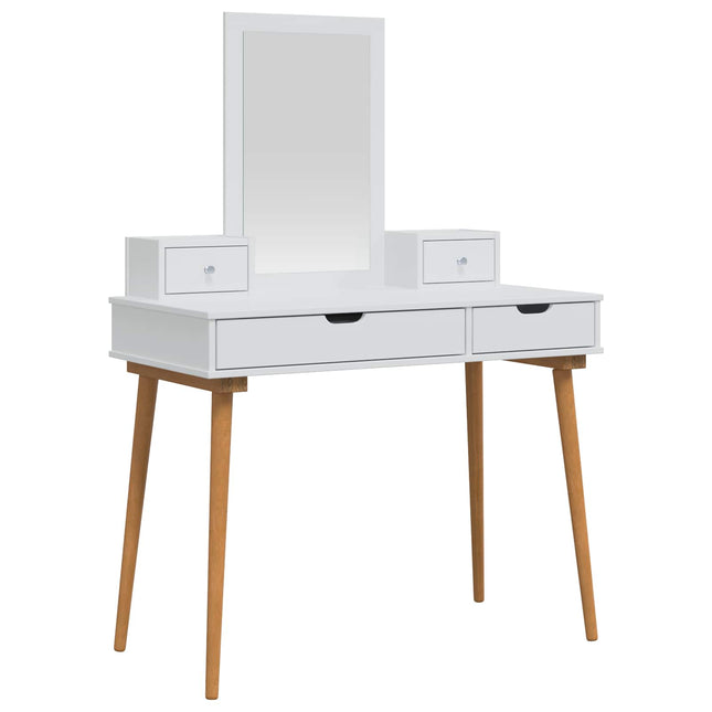 Makeupbord Sæt FAUSKE 4 stk. Hvid 100 x 50 x 143 cm