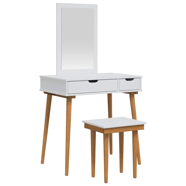 Makeupbord Sæt FAUSKE 3 stk. Hvid 76 x 50 x 143 cm