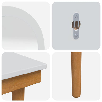 Makeupbord Sæt FAUSKE 3 pcs Hvid 76 x 50 x 143 cm