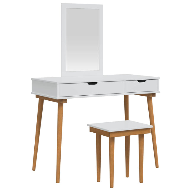 Makeupbord Sæt FAUSKE 3 stk. Hvid 100 x 50 x 143 cm