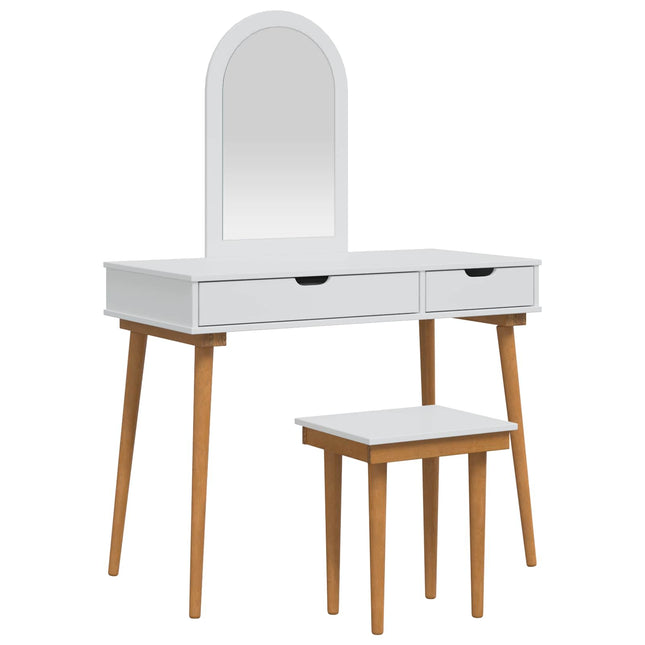 Makeupbord Sæt FAUSKE 3 stk. Hvid 100 x 50 x 143 cm