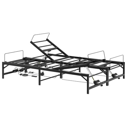 Elektrisk Justerbar Sengetramme Sort 137 x 190 cm Stål