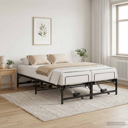Elektrisk Justerbar Sengetramme Sort 140 x 190 cm Stål