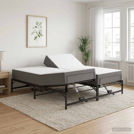 Elektrisk Justerbar Sengetramme Sort 183 x 213 cm Stål