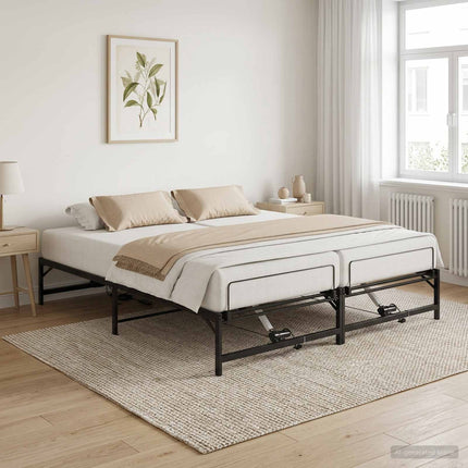 Elektrisk Justerbar Sengetramme Sort 183 x 213 cm Stål