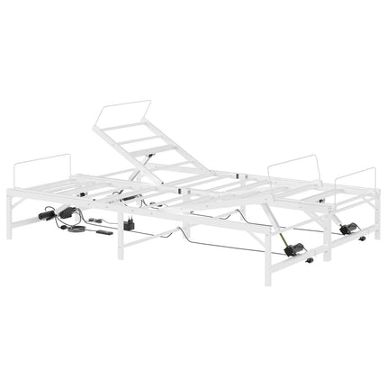 Elektrisk Justerbar Sengetramme Hvid 120 x 200 cm Stål