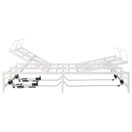 Elektrisk Justerbar Sengetramme Hvid 137 x 190 cm Stål