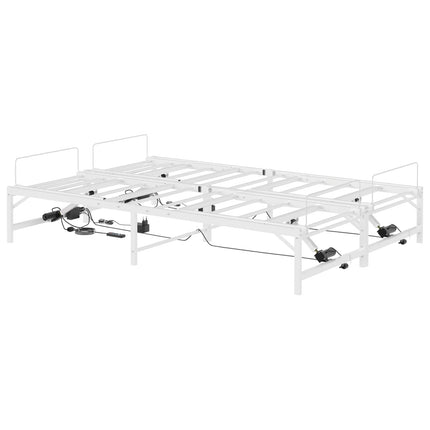 Elektrisk Justerbar Sengetramme Hvid 140 x 200 cm Stål