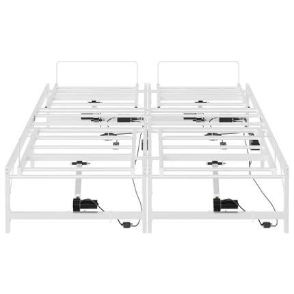 Elektrisk Justerbar Sengetramme Hvid 140 x 200 cm Stål