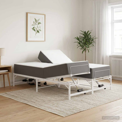Elektrisk Justerbar Sengetramme Hvid 150 x 200 cm Stål