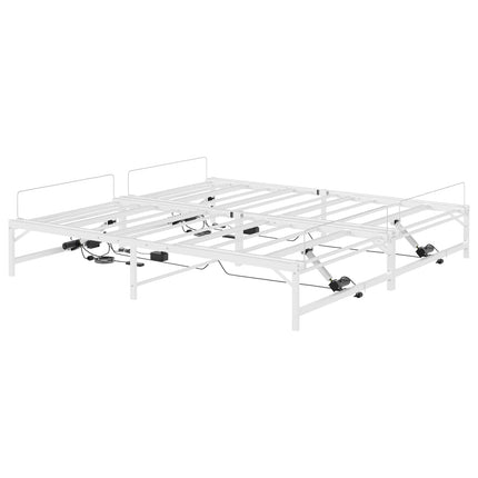 Elektrisk Justerbar Sengetramme Hvid 160 x 200 cm Stål