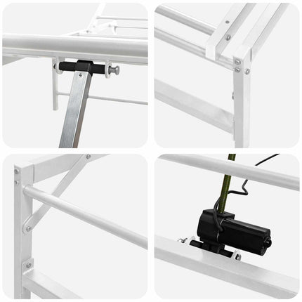Elektrisk Justerbar Sengetramme Hvid 183 x 213 cm Stål