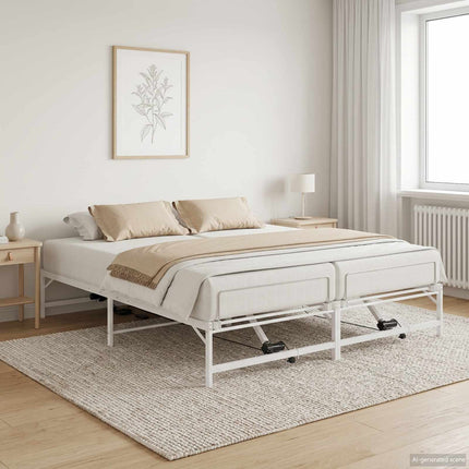 Elektrisk Justerbar Sengetramme Hvid 183 x 213 cm Stål