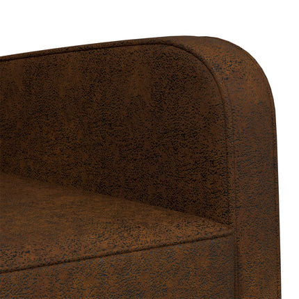 Lænestol Brun Faux Suede Læder