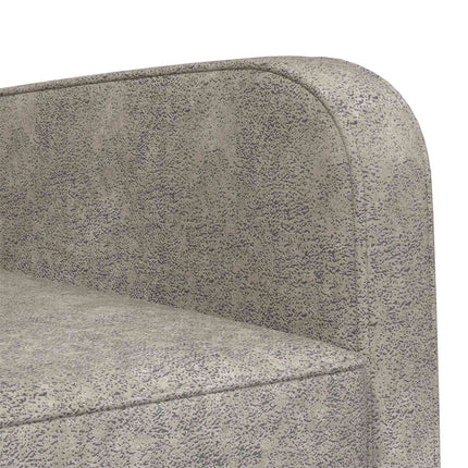 Lænestol Lysegrå Faux Suede Læder