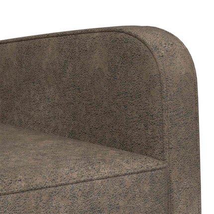 Lænestol Mørkegrå Faux Suede Læder