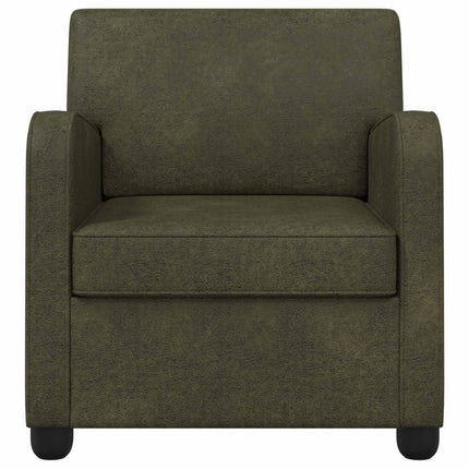Lænestol Army Grøn Faux Suede Læder