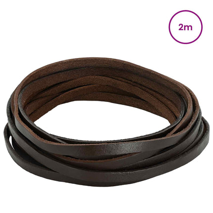 Læderrem Mørk Brun 200 x 0,6 cm Læder