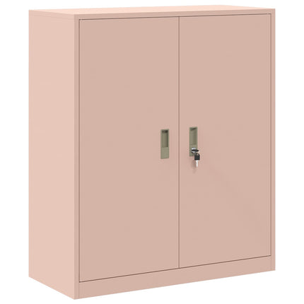 Opbevaringsskab 2 stk. Lyserød 90 x 40 x 145 cm Stål Låses