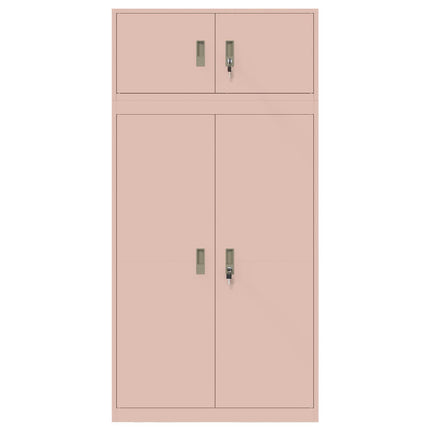 Opbevaringsskab 2 stk. Lyserød 90 x 40 x 220 cm Stål Låses