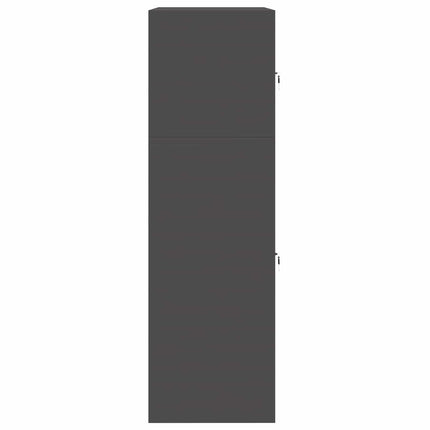 Opbevaringsskab 2 stk. Sort 80 x 40 x 130 cm Stål Låses