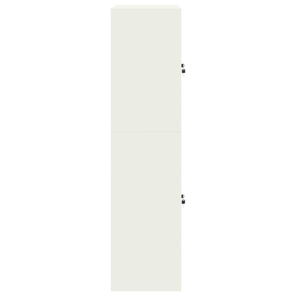 Opbevaringsskab 2 stk. Hvid 90 x 40 x 160 cm Stål Låses