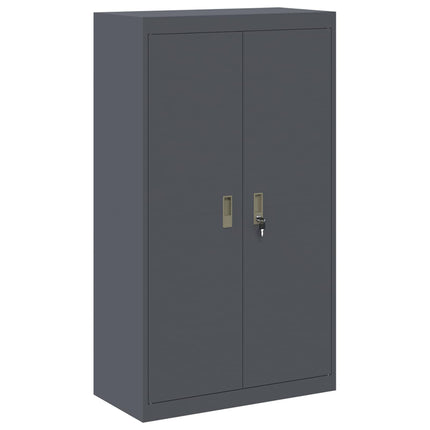 Opbevaringsskab 2 stk. Antracit 80 x 40 x 210 cm Stål Låses