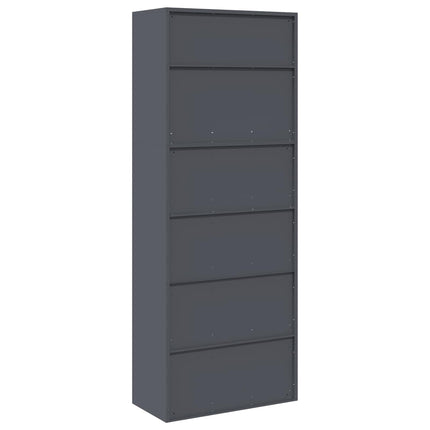 Opbevaringsskab 2 stk. Antracit 80 x 40 x 210 cm Stål Låses