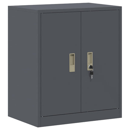 Opbevaringsskab 2 stk. Antracit 60 x 40 x 175 cm Stål Låses