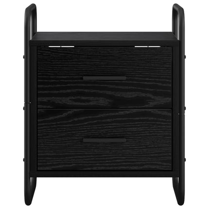 Hængende Natbord 2 stk. Sort eg 40 x 30 x 50 cm Konstrueret træ