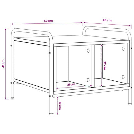 Sofabord Sonoma-eg 50 x 49 x 41 cm Konstrueret træ