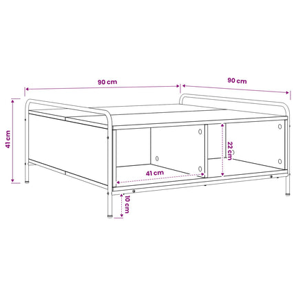 Sofabord Artisan-eg 90 x 90 x 41 cm Konstrueret træ