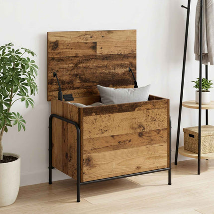 Opbevaringskasse Gammelt træ 80 x 40 x 49,5 cm Konstrueret træ