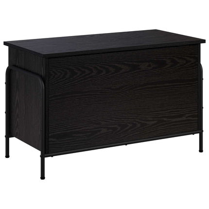 Opbevaringskasse Sort eg 80 x 40 x 49,5 cm Konstrueret træ