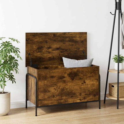 Opbevaringskasse Røget eg 80 x 40 x 49,5 cm Konstrueret træ