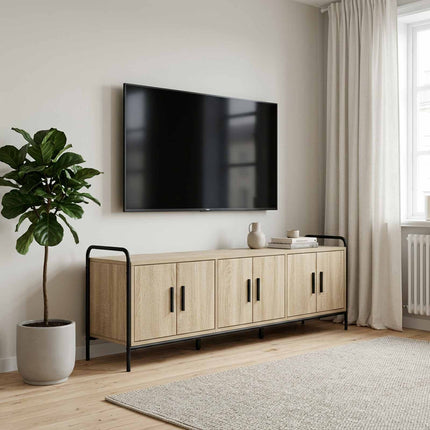 TV-skab 146 x 33 x 50 cm Sonoma-eg Konstrueret træ
