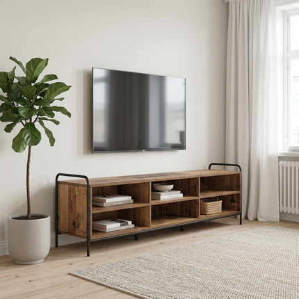 TV-skab 140 x 39,5 x 50 cm Gammelt træ Konstrueret træ