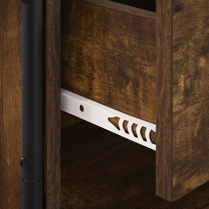 Sideboard Røget eg 97 x 33 x 81 cm Konstrueret træ